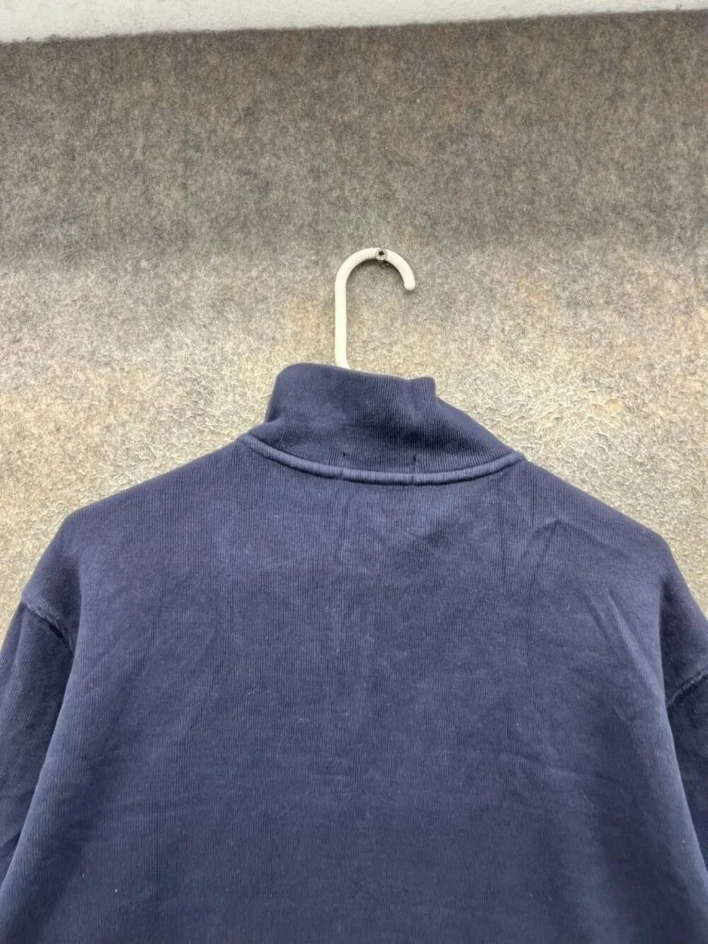 Polo Ralph Lauren Sweatshirt Mens Large Blue 1/4 Zip Mock Neck Pony Pullover